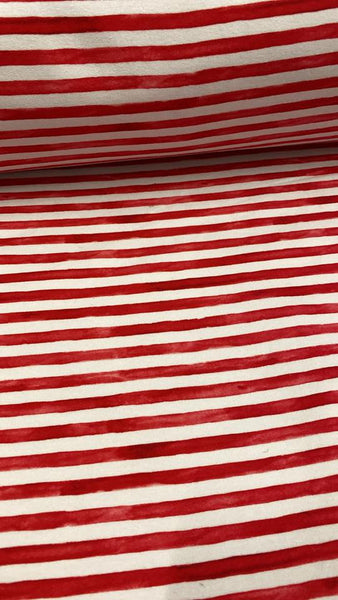 Watercolour PIN Stripes Red