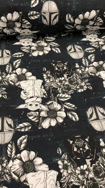 Fabric Galactic Battles Floral Twinkle Wars