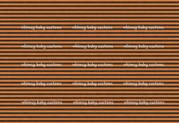 Fabric Orange and Dark Blue / Grey Stripes