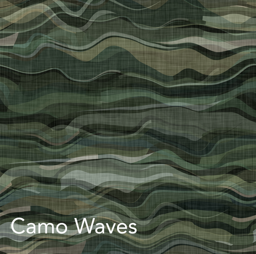 Fabric Camo Waves (single YARD)