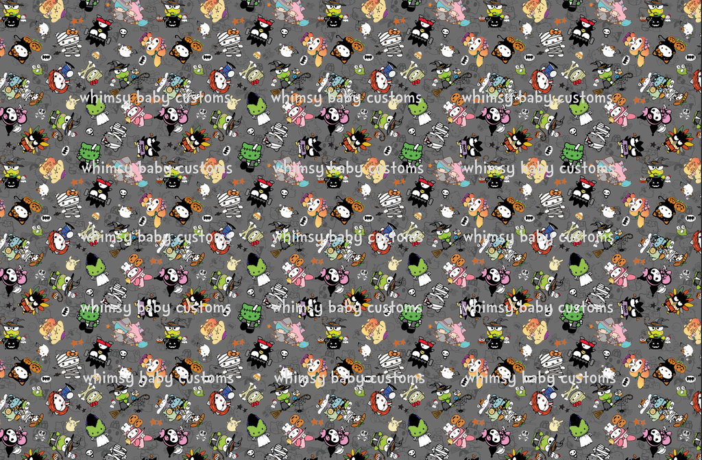 Fabric Halloween Japanese Characters