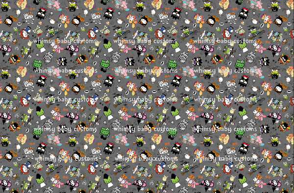 Fabric Halloween Japanese Characters