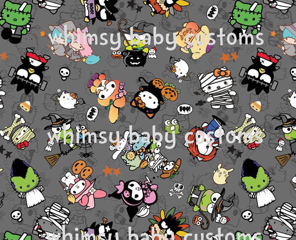 Fabric Halloween Japanese Characters