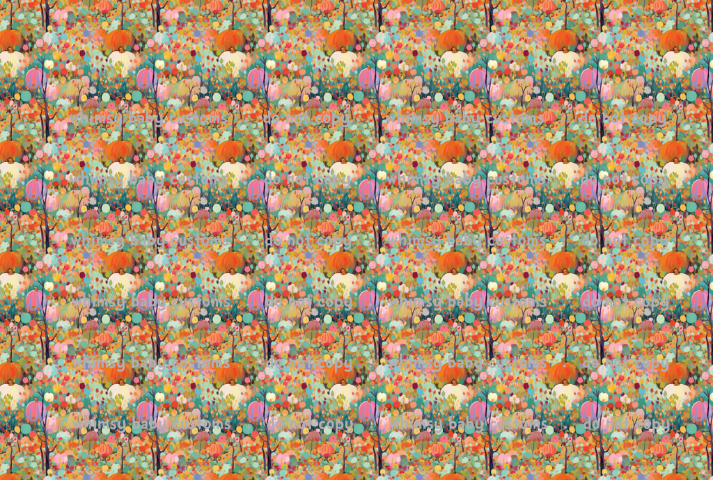 Flash Halloween / Fall Preorder 2024: Fabric Watercolour Pumpkins