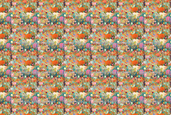 Flash Halloween / Fall Preorder 2024: Fabric Watercolour Pumpkins