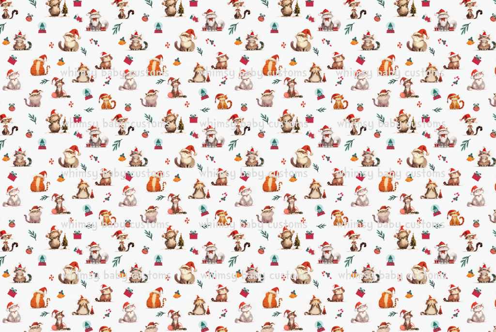 September 2025 Preorder - Fabric Christmas Silly Cats