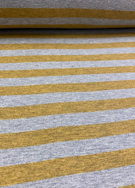 Fabric Heather Stripes Orange / Mustard