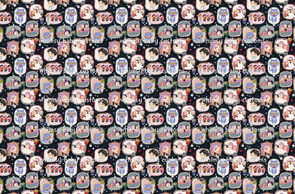 September 2025 Preorder -  Fabric Korean Music Movie Chibi Characters in Frames