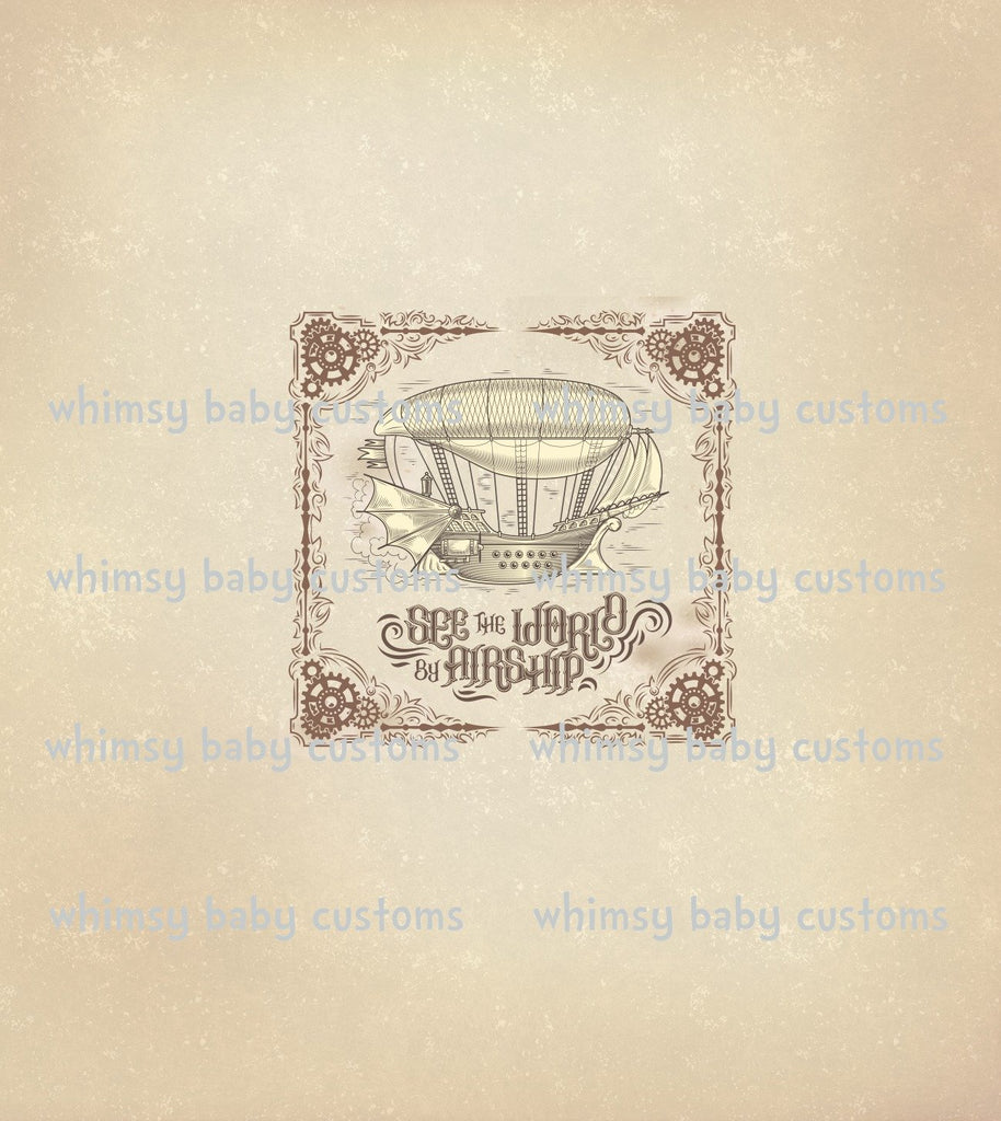 506 Child Panel See the World by Airship on Beige