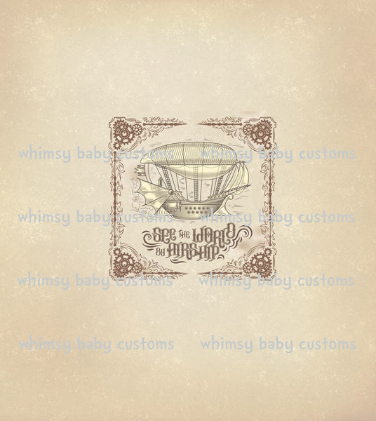506 Child Panel See the World by Airship on Beige