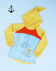 N682 Girl Stomping In Puddles Child Panel - White