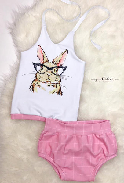 432 Hipster Bunny with Glasses Child Panel