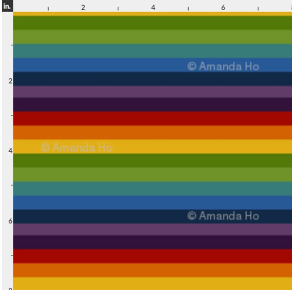 Fabric Classic Rainbow Stripes
