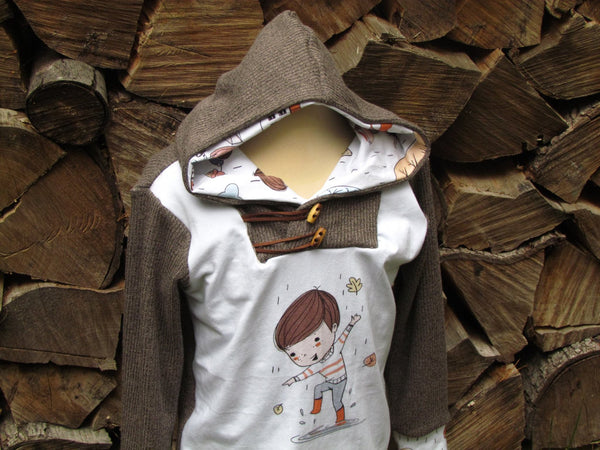 Rapport Perfect Autumn Day BOY on FAUX Heather Grey