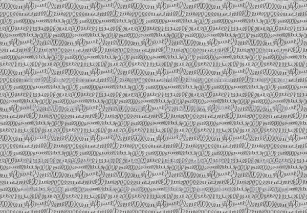 Fabric Curly Scribbles On Heather Grey