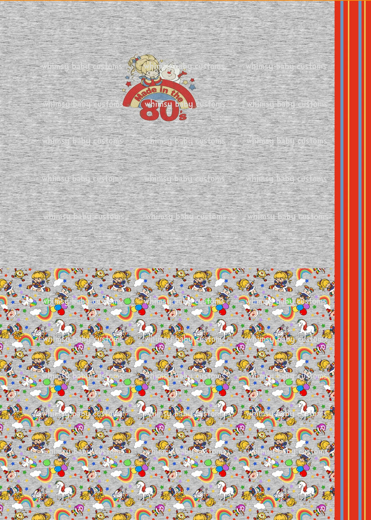 AU013 Adult Underwear Panel RB Made in the 80's on FAUX Heather Grey