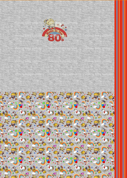 AU013 Adult Underwear Panel RB Made in the 80's on FAUX Heather Grey