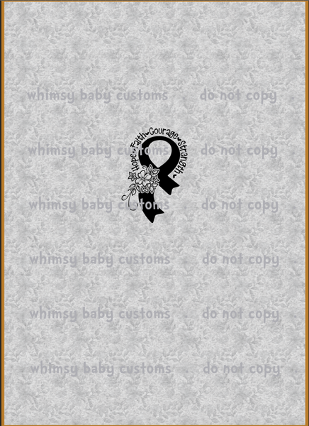 A1044H Adult/Romper Panel Hope Faith Courage Strength (on Heather Grey)
