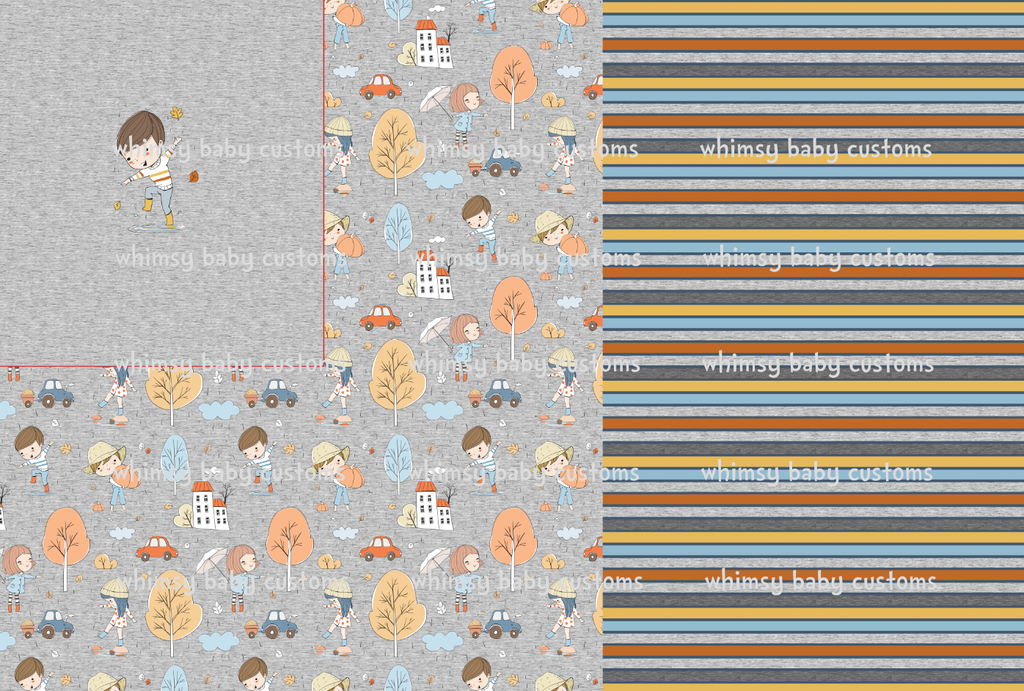Rapport Perfect Autumn Day BOY on FAUX Heather Grey