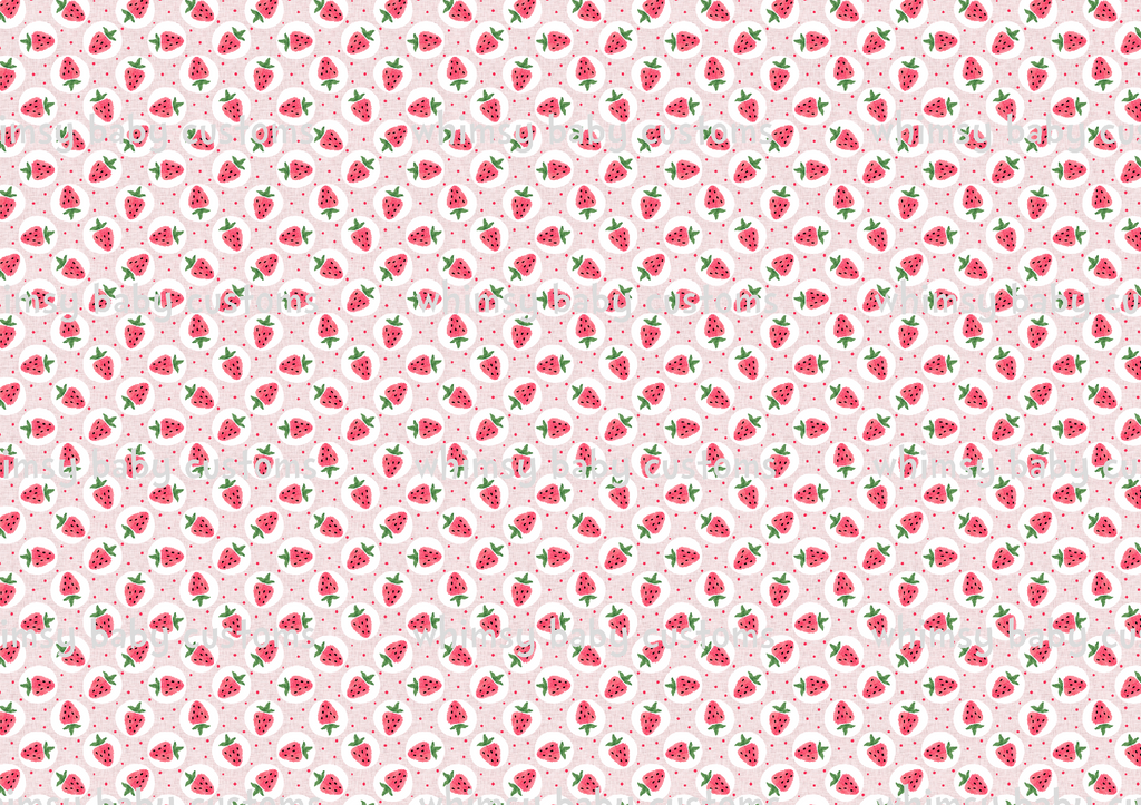 Retro Strawberries in Circles