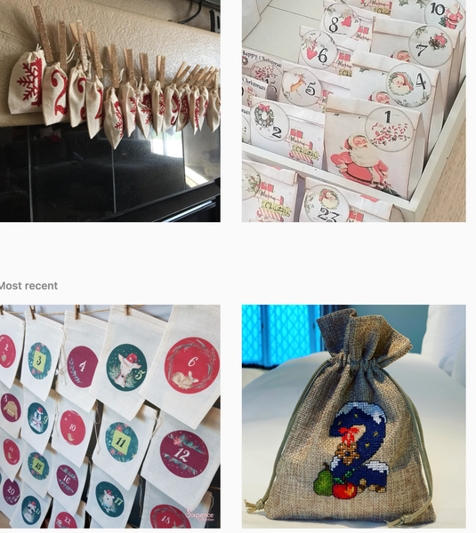 Fabric Advent Calendar Bag Panels - MNT Forest Spirit