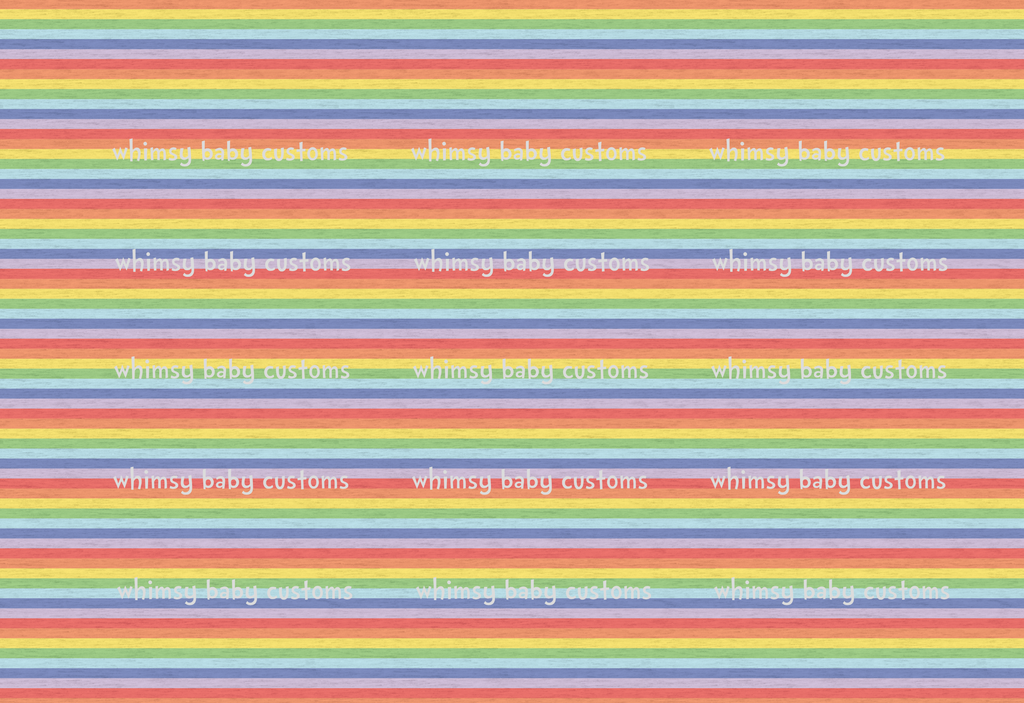 Fabric Heather Stripes Rainbow