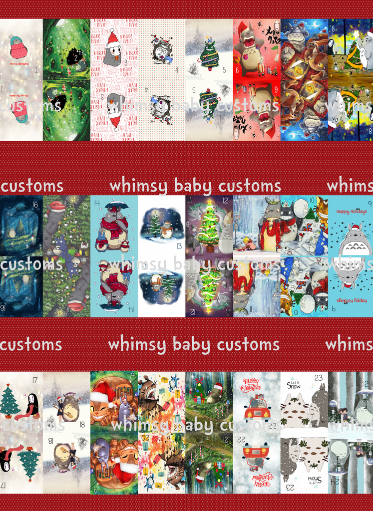 Fabric Advent Calendar Bag Panels - MNT Forest Spirit