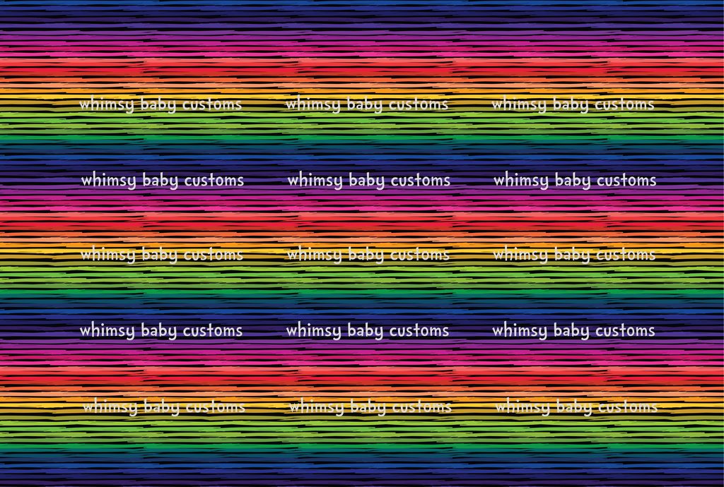 Rainbow Stripes on Black