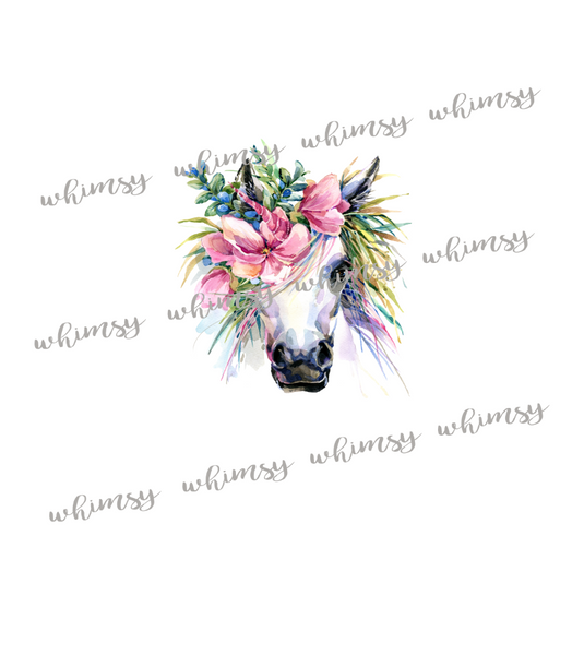 621 Watercolour Unicorn / Horse Child Panel