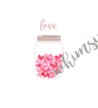 693 Valentine Hearts in a Jar Child Panel