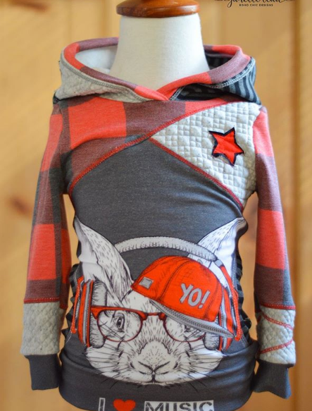 700 Child Panel I Love Music Hipster Bunny
