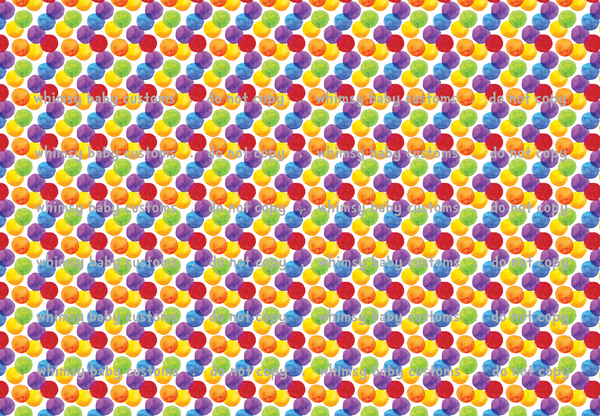 Watercolour (Watercolor) Dots Version II Fabric (Hungry Caterpillar Brown Bear)
