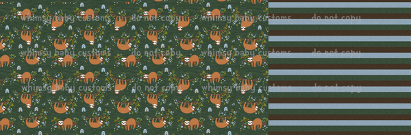 436 Child Panel Sloth Love Green