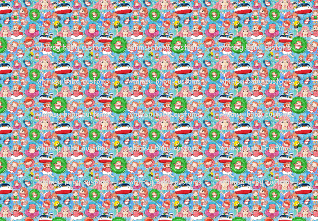Yo Pon Fish Main Print Fabric