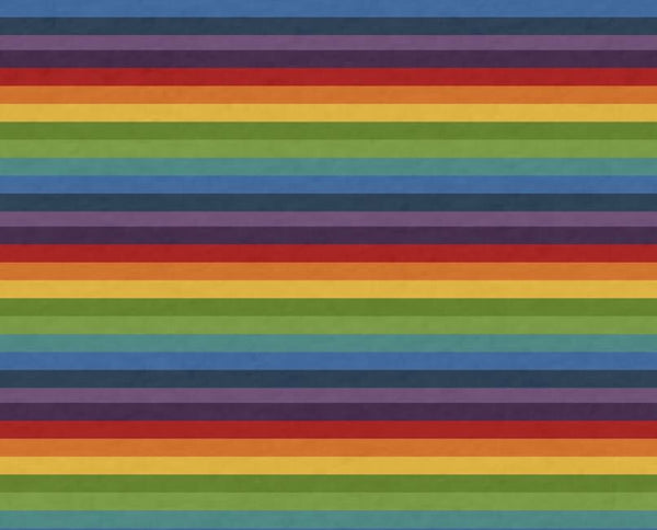 Classic Rainbow Stripes with Faux Heather Background
