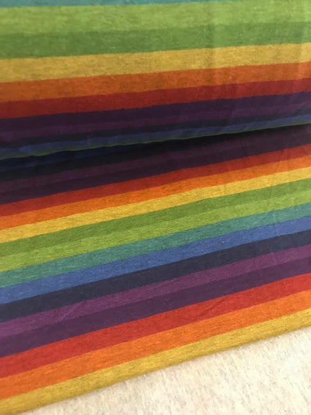 Classic Rainbow Stripes with Faux Heather Background