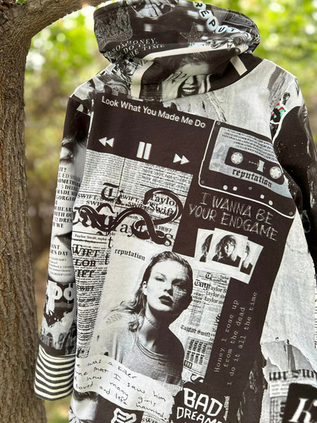 Monthly Group Preorder - Swiftie Grunge Newsprint Fabric