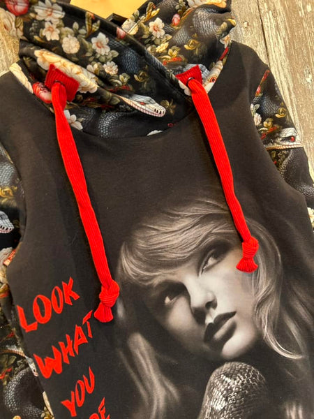 Monthly Group Preorder - Adult/Romper Panel Swiftie Look What You Made Me Do (Taylor with Snake)