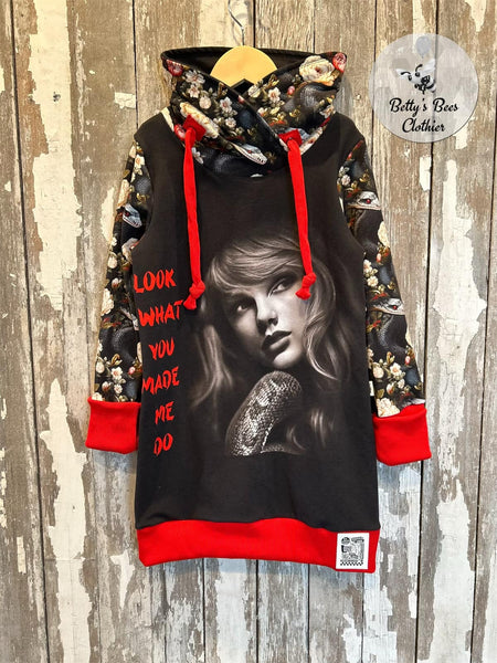 Monthly Group Preorder - Adult/Romper Panel Swiftie Look What You Made Me Do (Taylor with Snake)