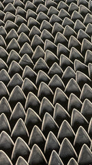 Fabric Black and White Dragon Scales