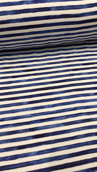 Watercolour PIN Stripes Navy On Various Bases