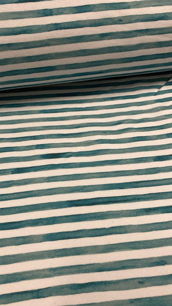 Watercolour PIN Stripes Teal