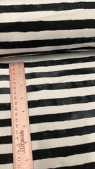 Watercolour Stripes Black and White (WIDE - 0.5 inch) in FT in YARDS