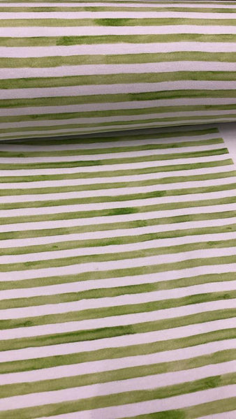 Watercolour PIN Stripes Green On Various Bases