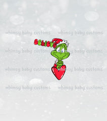 Child Panel Christmas Grumpy Green Guy Believe