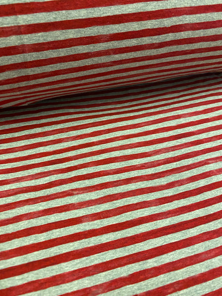 Fabric Heather Stripes Red