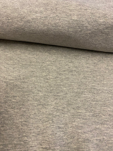 Solid Heathered Grey Cotton Lycra Fabric