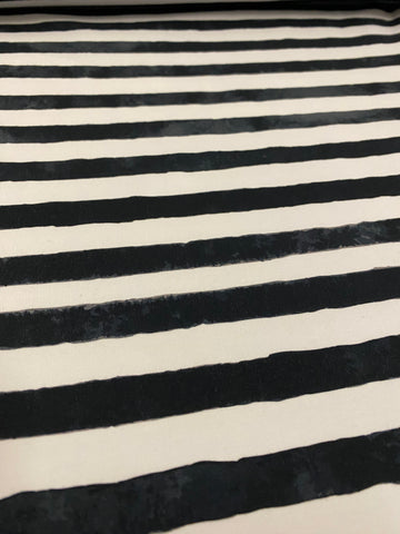 Watercolour Black and White Stripes