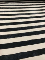 Watercolour Black and White Stripes