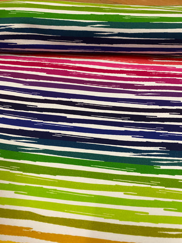 Bright Rainbow Stripes (on white)